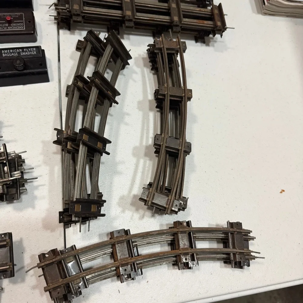 American Flyer S Gauge Track Lot 59 AC Gilbert Vintage Train Accessories Black